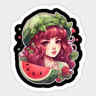 A summer eating watermelon Sticker